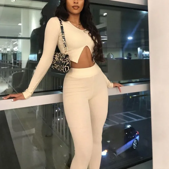 Black Meshki high waisted fitted jogger pants xs chic ssense revolve - Picture 2 of 9